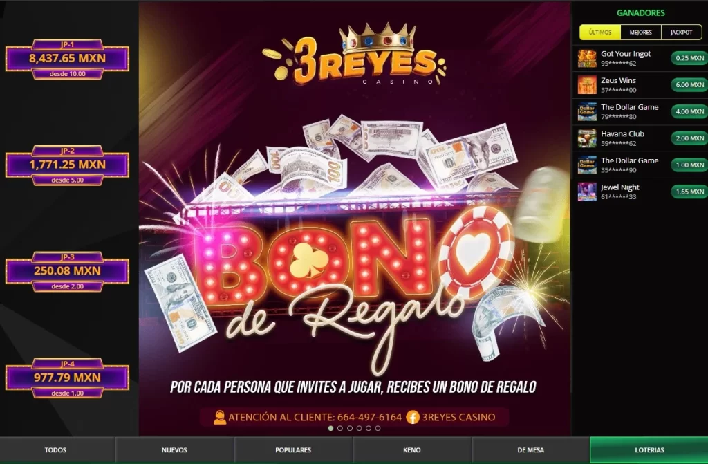 tres reyes casino gratis